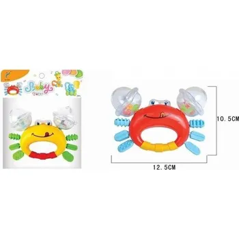 Hračka pro kojence Chrastítko Krab Vzdělávací HRAČKY Pro miminka Senzorické CHRASTÍTKA Lux