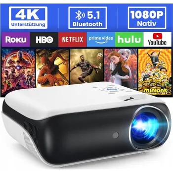Projekční technika DOMÁCÍ KINO PROJEKTOR HOPVISION H1 4K FHD 9500LM LED BLUETOOTH DÁLKOVÉ OVLÁDÁNÍ HDMI