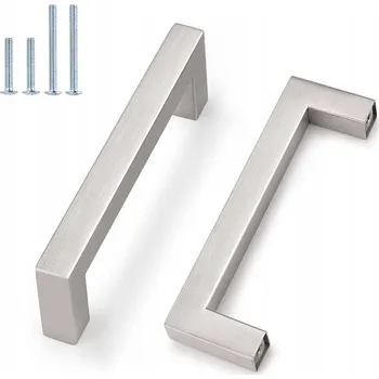Nábytkové kování Nábytková úchytka pro zásuvky skříněk, stříbrná, ocelová, 10 kusů, 108 mm