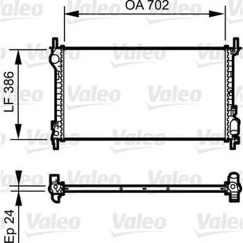 Chladič motoru Chladič, chlazení motoru VALEO 735167
