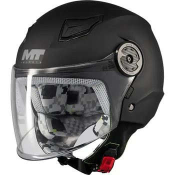 Helma na motorku MT Helmets Dětská otevřená helma na motorku MT Lite Pure A1 matná černá S