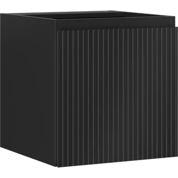 Koupelnový nábytek Mexen Rivel koupelnová skříňka pod umyvadlo 45 cm, 1 dveře, drážkovaná, černý mat - 91A21-04547-1-BF71 Koupelnové skříňky