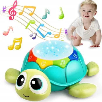 INTERAKTIVNÍ ŽELVA PLYŠOVÝ MAZLÍČEK PŘÍTULNÍČEK SE ZVUKEM A SVĚTLEM BABY PRO DĚTI