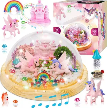 Figurka ZESTAW KREATYWNY LED RGB TERÁRIUM SVÍTÍCÍ NOČNÍ LAMPA KRABIČKA