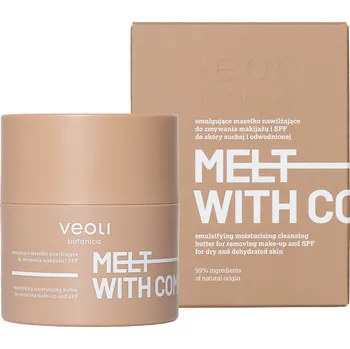 Tělový krém Veoli Botanica Melt With Comfort emulgující hydratační máslo na odličování make-upu a SPF pro suchou a dehydrovanou pokožku, 150 ml
