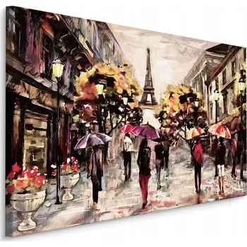 Obraz Obraz Canvas Lidé Barevné Deštníky PAŘÍŽ 30x20