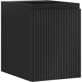 Koupelnový nábytek Mexen Rivel koupelnová skříňka pod umyvadlo 35 cm, 1 dveře, drážkovaná, černá mat - 91A21-03547-1-BF71 Koupelnové skříňky