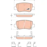 Sada brzdových destiček, kotoučová brzda LUCAS GDB4175