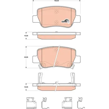 Autodíl Sada brzdových destiček, kotoučová brzda LUCAS GDB4175