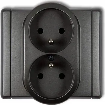 Elektrická zásuvka Šedá nástěnná Elektrická Zásuvka Karlik