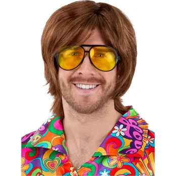 Karnevalový kostým SmiffysČerné retro brýle se žlutými skly - 70. léta