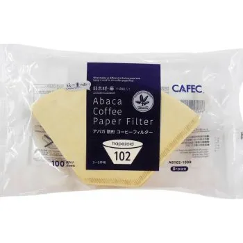 Příslušenství pro přípravu kávy Cafec Trapezoid Papírové filtry pro ploché dno vel. 4 - nebělené / hnědé - 100 ks
