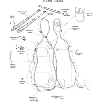 Housle GEWA Made in Germany Pouzdro pro čelo LuthierBow latch 145252