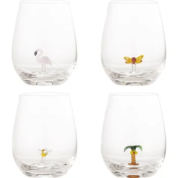 Stolování Bloomingville Průhledné nápojové sklo, sklo, 9x12 cm, sada 4 ks, Misa