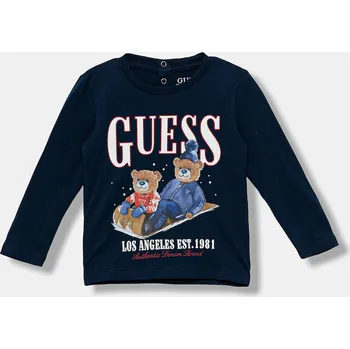 Chlapecké tričko Dětské bavlněné tričko s dlouhým rukávem Guess I5BI00.I3Z14.9BYA námořnická modř 59X, vel. 68-76