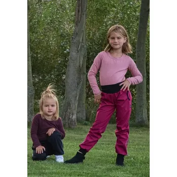 JOŽÁNEK Dětské softshellové kalhoty, fuchsiové