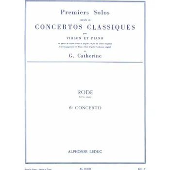 Pierre Rode: Concerto no. 6 (noty na housle, klavír)