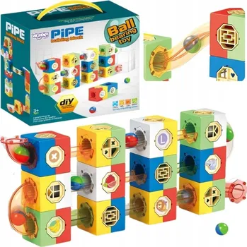 ostatní stavebnice KULIČKOVÁ DRÁHA KULODROM KONSTRUKČNÍ SADA LABYRINT STAVEBNICE 3D WOOPIE