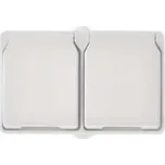 EMOS Zásuvka nástěnná dvojitá, bílá, IP44