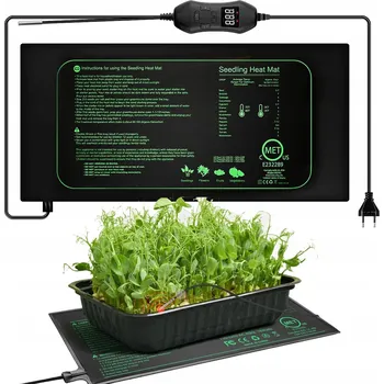 Topná rohož TOPNÝ ROHOŽ S TERMOSTATEM PRO TERÁRIUM ROSTLIN SAZENIC 24x52cm 50W