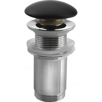 Sifon Zátka umyvadlová výpust klik-klak kulatý Sapho černá