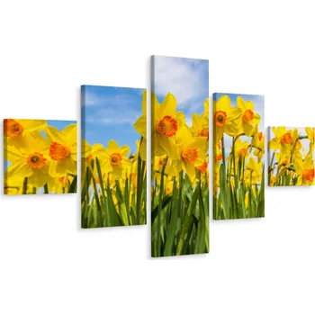 Obraz Vícedílný obraz KVĚTINY Narcisy Krajina 3D 200x120 cm