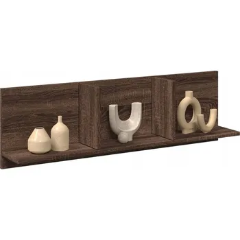 police Nástěnná police, 100x16,5x30 cm, hnědý dub