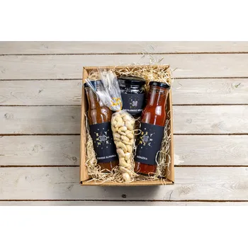 Dárkový potravinový koš Chuť Moravy - Dárková krabička z Rynku