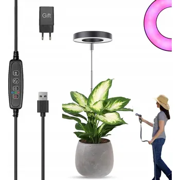Osvětlení pro růst rostliny LED LAMPA PRO ROSTLINY Pěstební Světlo Žárovka Grow TIMER 48 LED