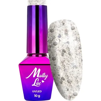 Lak na nehty Hybridní lak MOLLYLAC 10g Queens Of Life Brilliant Brokat Jemné částečky Č.30
