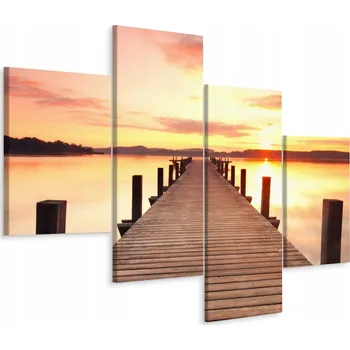 Obraz Čtyřdílný obraz Západ slunce POMOŘÍ 80x50