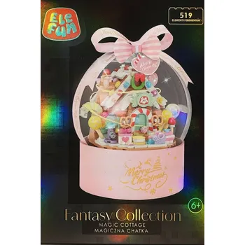 ostatní stavebnice Elefun Fantasy Collection Kouzelná Chatička Stavebnice 519 dílků Růžová