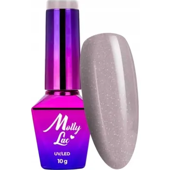Přípravek na nehty Hybridní lak na nehty MOLLYLAC 10g Macarons Grey Poppy Šedý Č. 478