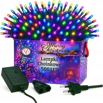 Vánoční dekorace VÁNOČNÍ OSVĚTLENÍ NA STROMEČEK 500 LED 230V 30m MULTICOLOR 8 režimů svícení vánoční