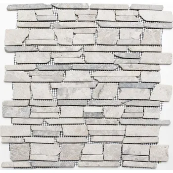 Mozaika WzorcowniaStudio 30,5 x 30,5 cm, odstíny šedé a stříbrná