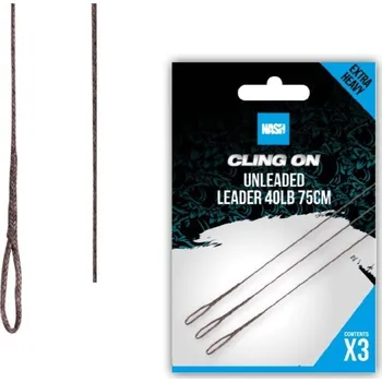 Nash Montáž Cling On Unleaded Leader 75cm 40lb 3ks