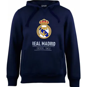 Chlapecká mikina Real Madrid FC Dětská mikina Real Madrid FC, modrá, kapuce Velikost: 11-12 r