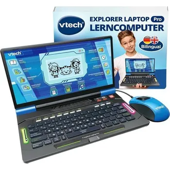 Diamantové malování VTech Explorer Laptop Pro – Dvojjazyčný výukový počítač s výukovými hrami z 8 kategorií, jako je