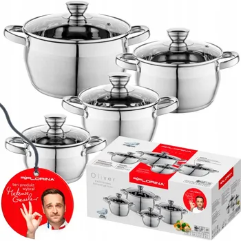 Sada nádobí Sada hrnců Florina Oliver nerezová ocel 8 dílů