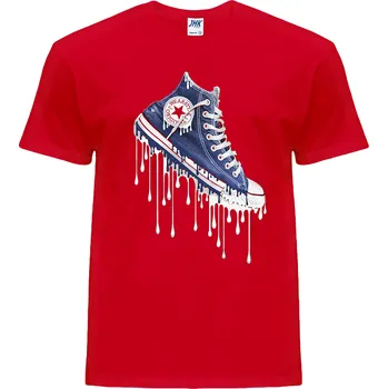 Pánské tričko panske_levne_tricko_potisk_modra_teniska Barva: Red - červená, velikost: M