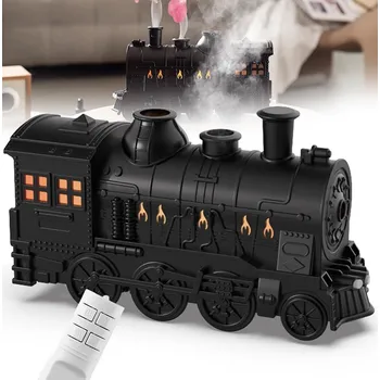 Aroma difuzér Zvlhčovač vzduchu s dálkovým ovládáním, DIFUZÉR aroma, model Vintage Train, černý, 300 ml