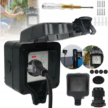 Elektrická zásuvka VENKOVNÍ ELEKTRICKÁ ZÁSUVKA ZAHRADNÍ VODOTĚSNÁ S KOLÍKEM 250V IP66