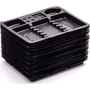 Jednorázové nádobí Roteck stomatologické tácky 100 ks ČERNÉ