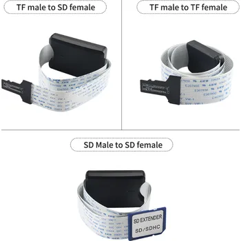 Paměťová karta Prodlužovací adaptér SD karty - kabel extender 48cm, Typ SD to SD