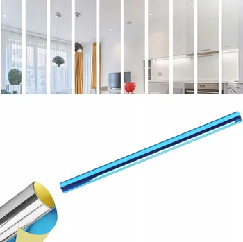 Samolepící dekorace SAMOLEPICÍ ZRCADLO NA ZEĎ ZRCADLOVÉ DLAŽDICE ZRCÁTKA DO POSILOVNY 30X200CM