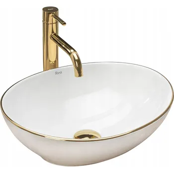 REA UMYVADLO SOFIA GOLD EDGE - NA DESKU