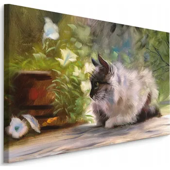 Obraz Obraz do obýváku KOŤÁTKO jako malované Rostliny 30x20