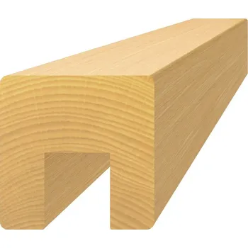 Zábradlí dřevěný profil EDB-SA300, broušený buk bez nátěru - madlo 40 x 40 mm, délka 3000 mm s drážkou 17 x 20 mm, necinkovaný materiál