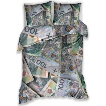 Povlečení POVLEČENÍ 100 PLN BAVLNA BANKOVKY BAVLNA 160x200