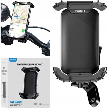 Rock Držák na kolo na telefon do zrcátka, černý